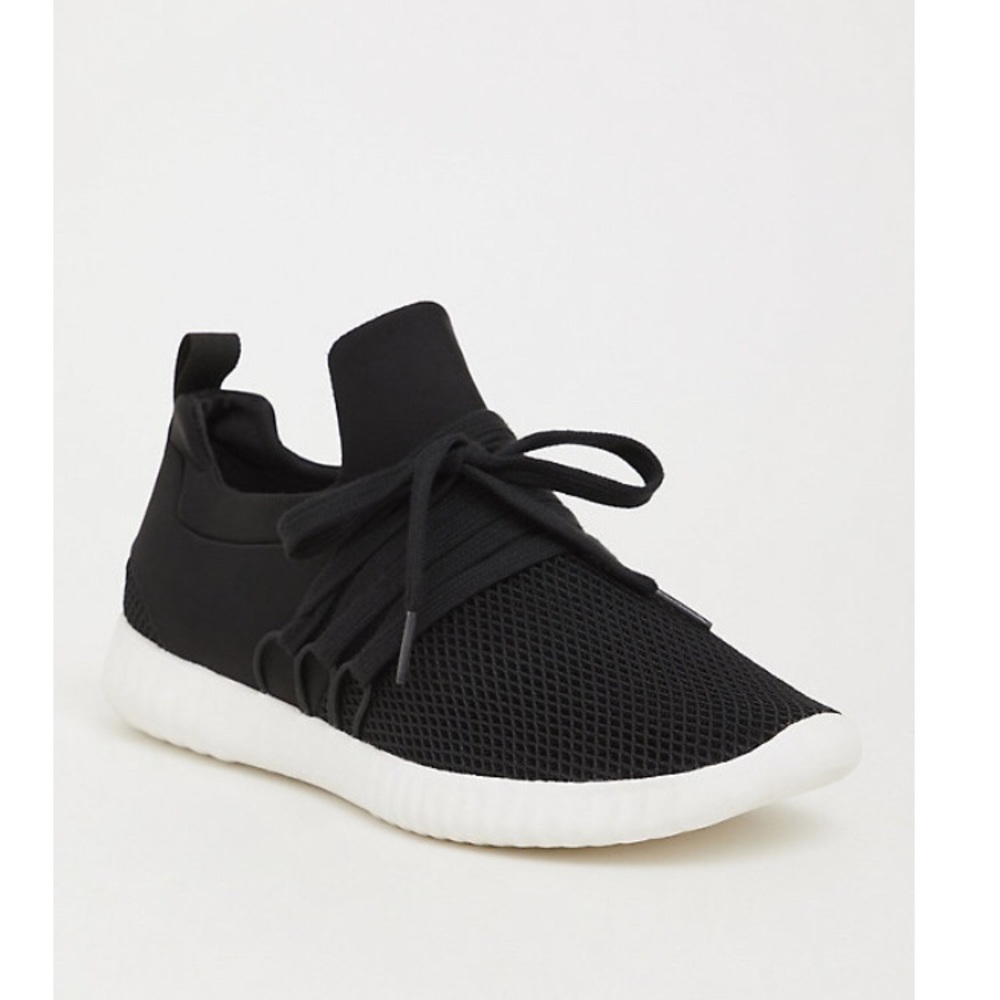 Black Nylon Mesh Sneaker Casual Jogger Torrid 9W